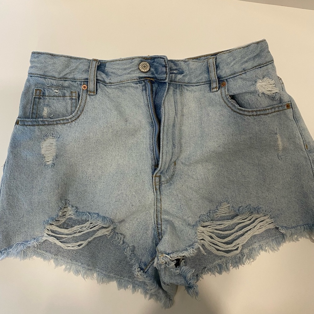 PACSUN - LIGHT BLUE HIGH RISE FESTIVAL JEAN SHORTS